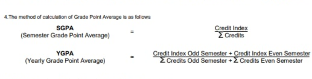 SGPA and YGPA Calculation